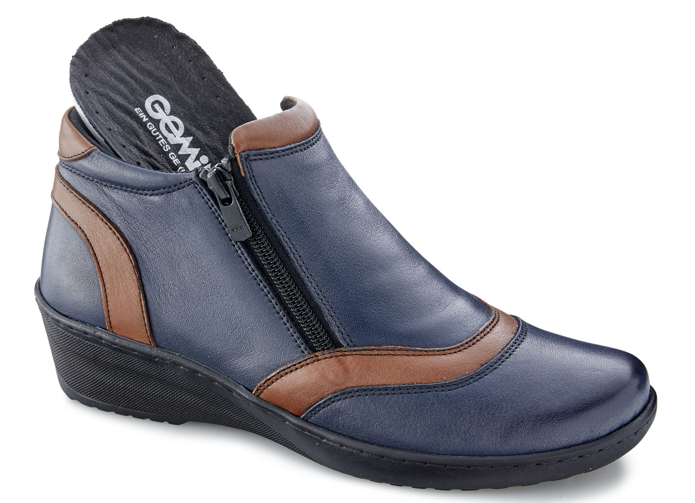 Gemini Stiefelette mit Seitenreißverschlüssen