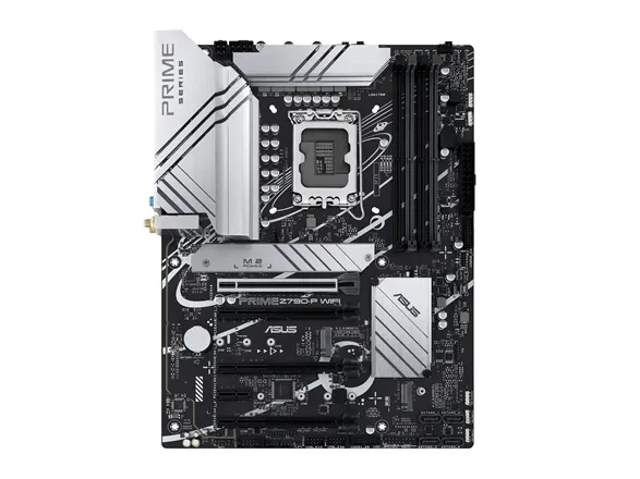 ASUS Prime Z790-P WIFI - Bundkort - ATX - LGA1700 sokkel - Z790 Chipset - USB-C 3.2 Gen 2x2, USB 3.2 Gen 1, USB 3.2 Gen 2, USB-C Gen2 - 2.5 Gigabit LAN, Wi-Fi 6, Bluetooth - onboard grafik (CPU påkrævet) - HD Audio (8-kanaler)