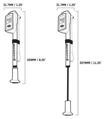 Pompe à Main avec Ecran Blackburn Honest Digital Shock Mini-Pump Argent