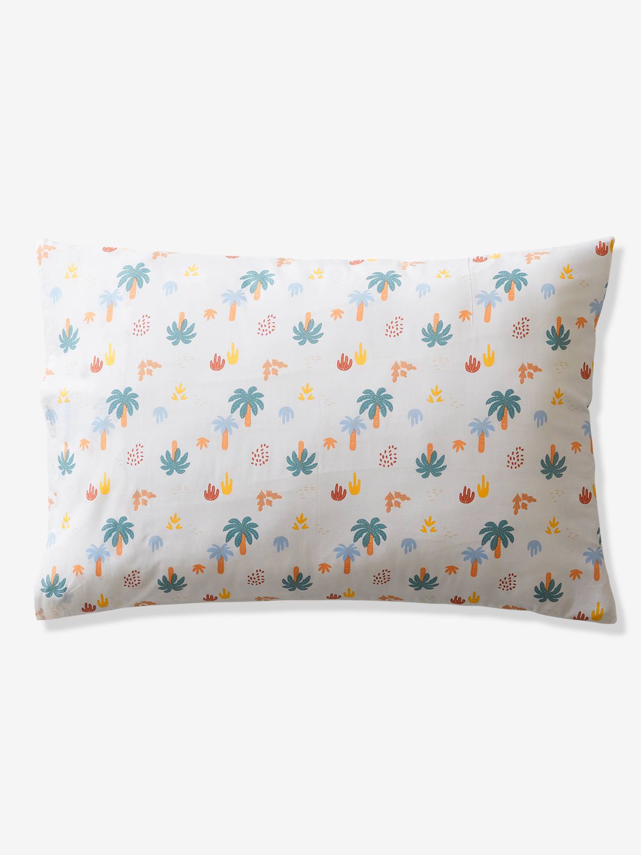 Conjunto de cama infantil JURASSIC CAMP, branco com estampa.