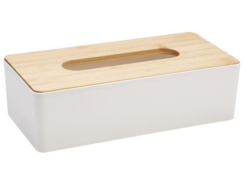 diaqua® Kosmetiktuchbox Bambus Weiss Kosmetiktuchbox