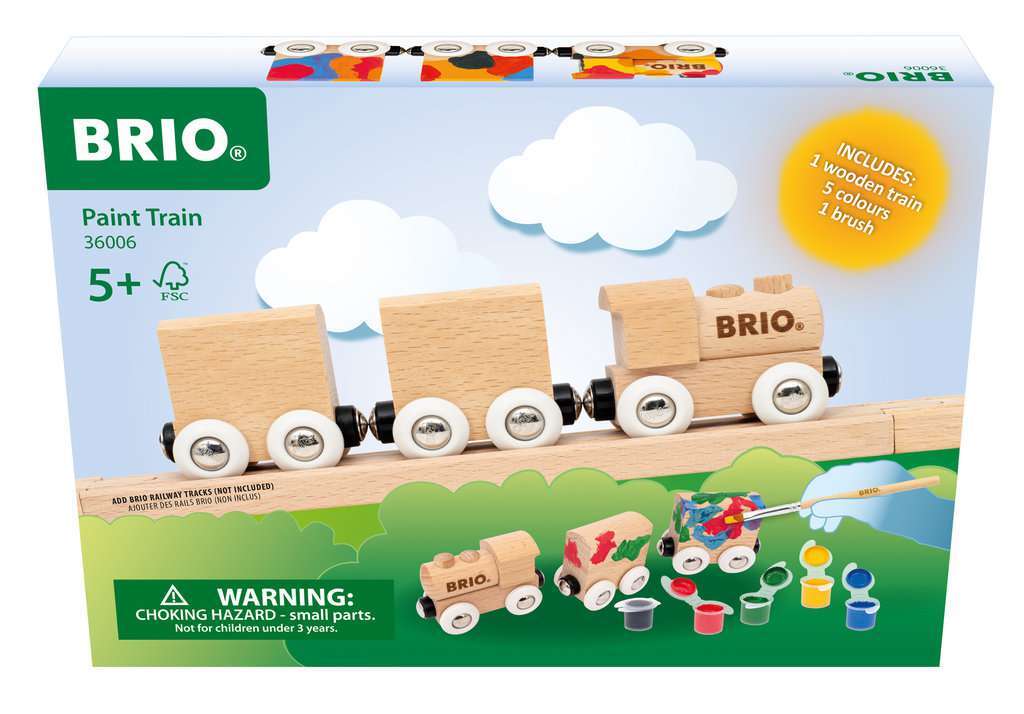 BRIO Spiel Holzzug zum Anmalen