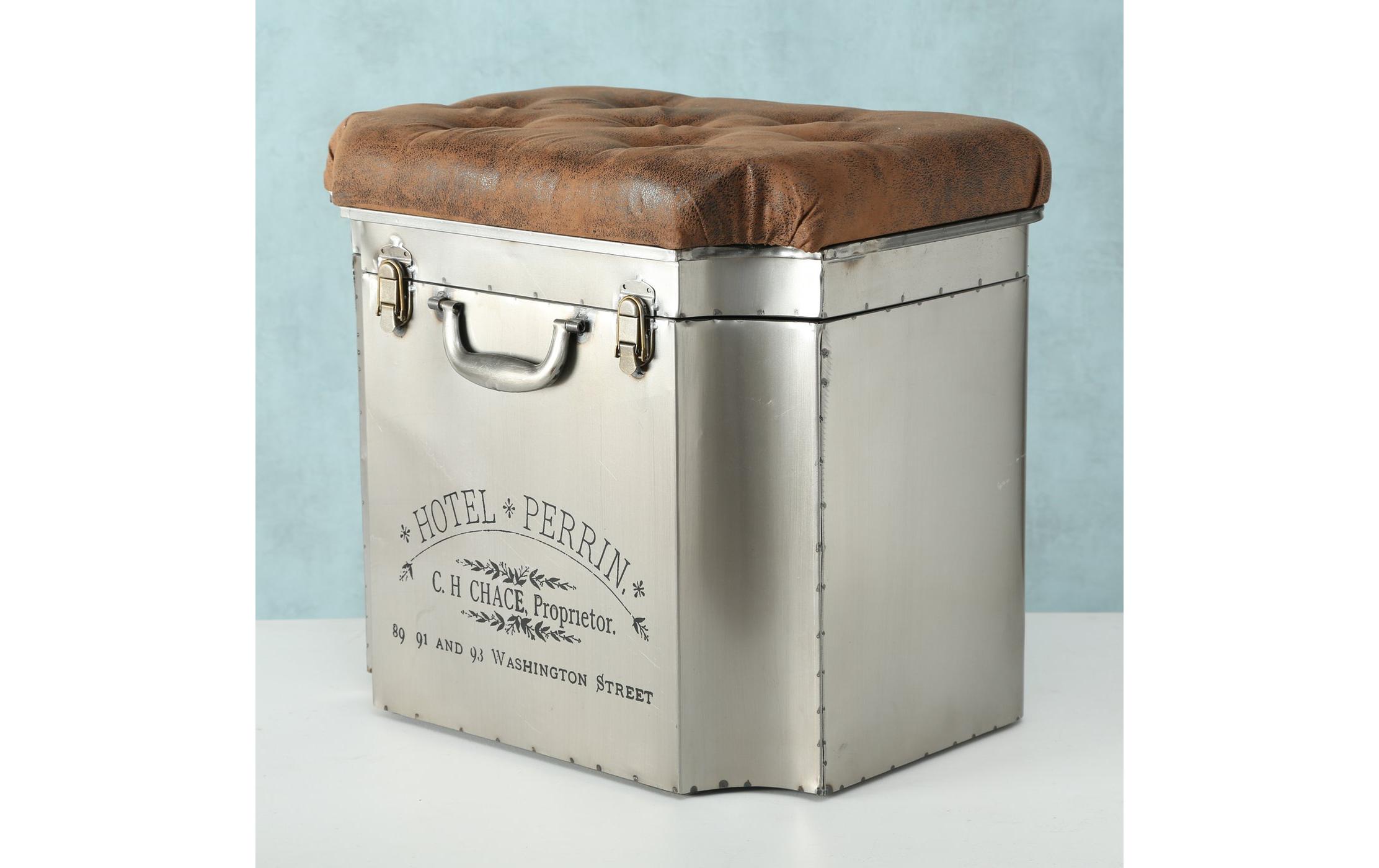 Hocker Kinley Eisen, Polyurethan, Mehrfarbig<br>Sitzhocker