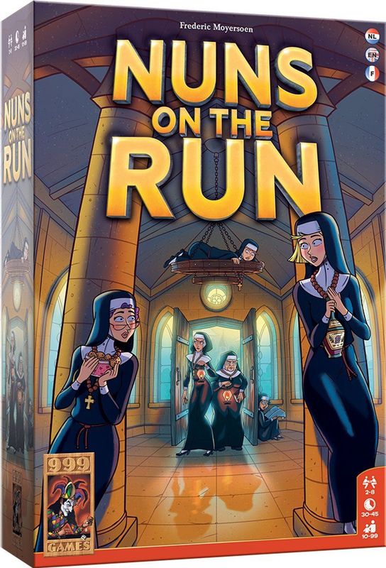 999 Games - Nuns on the Run - Bordspel - 2 tot 8 spelers - Verstoppertje aan tafel