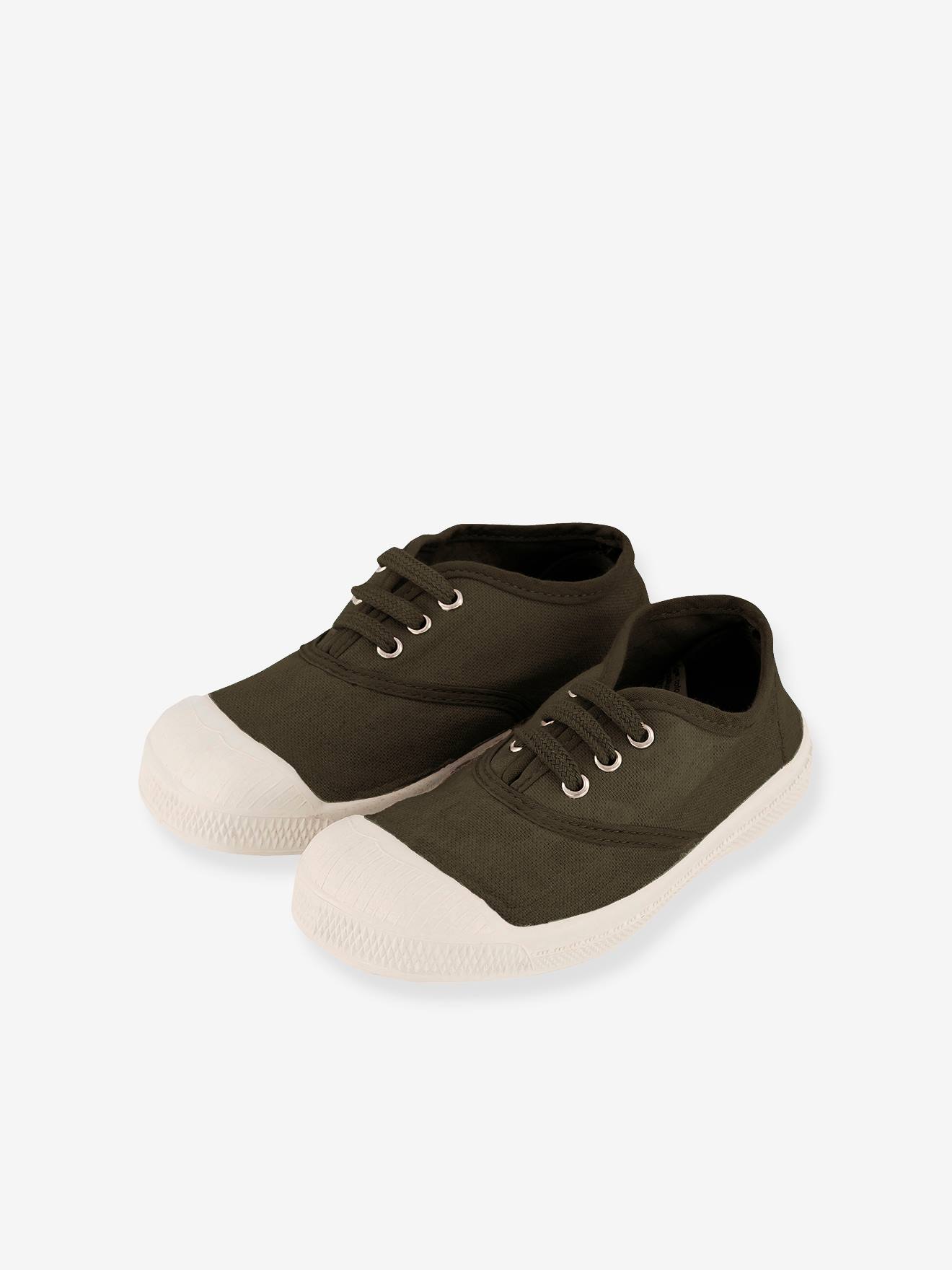 Tênis de algodão cáqui com cadarço BENSIMON®