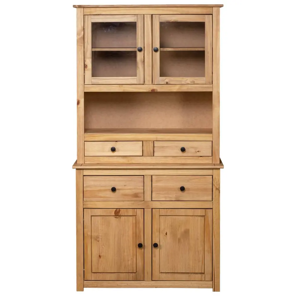 vidaXL - Hoge Kast - Bruin - Grenenhout
