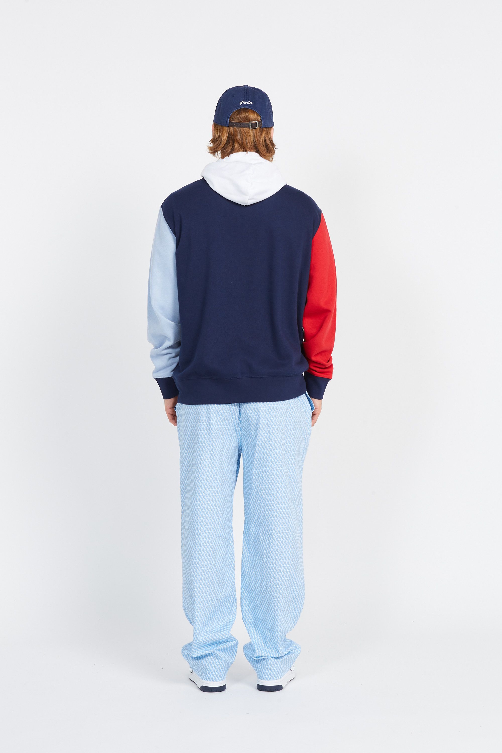POLO RALPH LAUREN Sweat Polo Bear Color-Blocked Fleece Hoodie Bleu