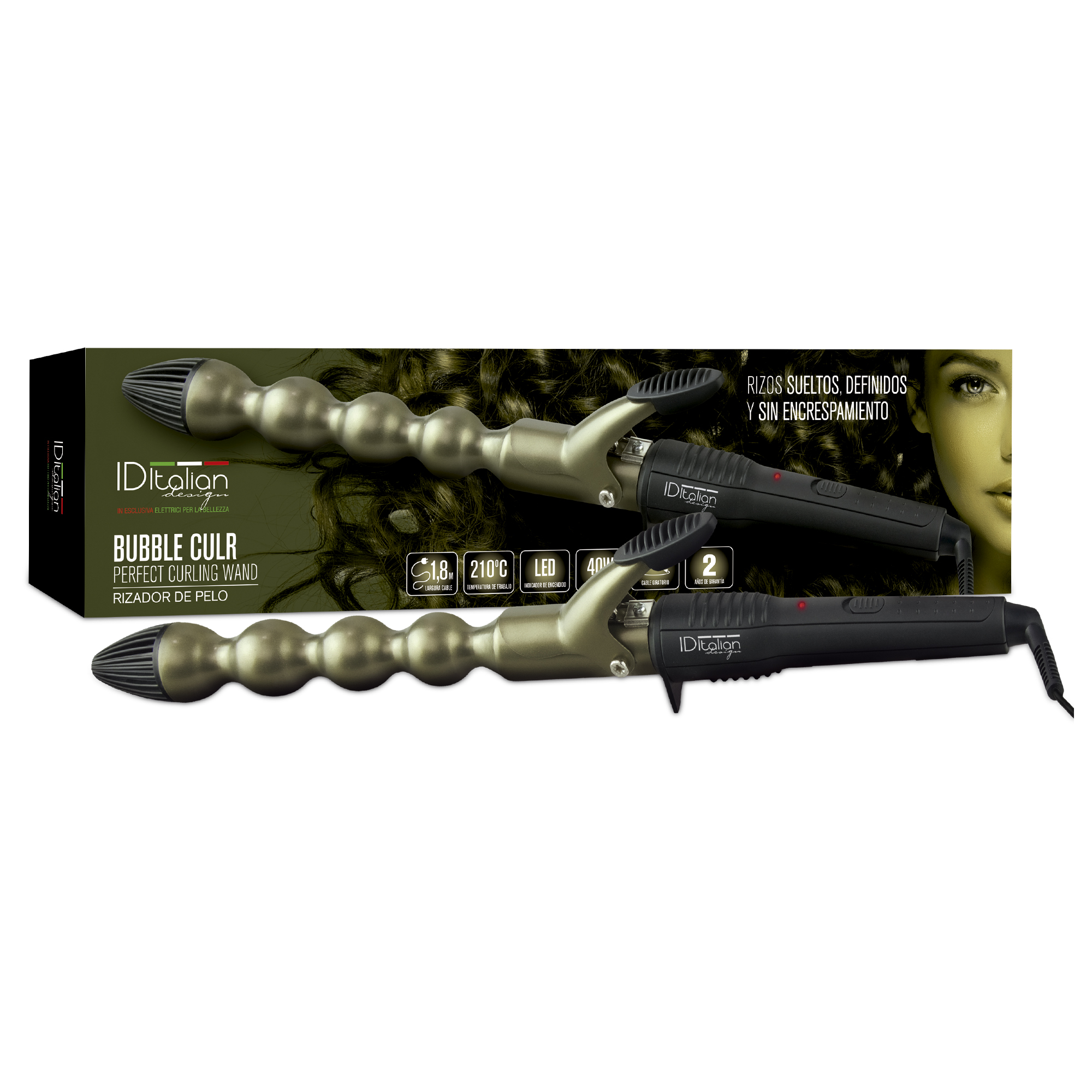 Italian Design Easy Bubble curling iron