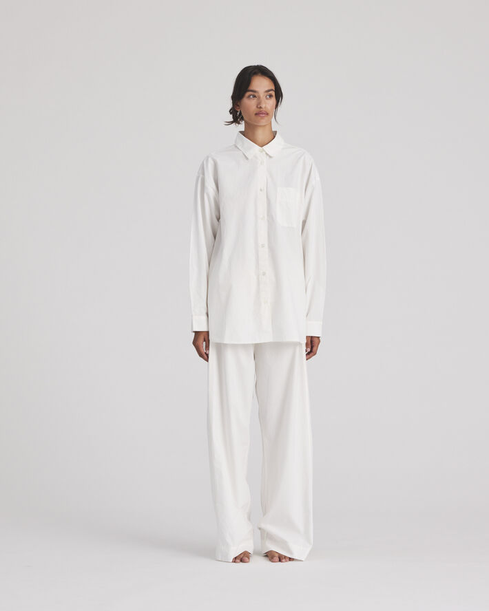 Gai&Lisva Thilde Pant Poplin GOTS 243975 Whisper white