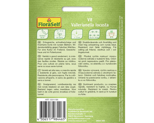 Veldsla Vit FloraZelfbestuivende slazaadjes