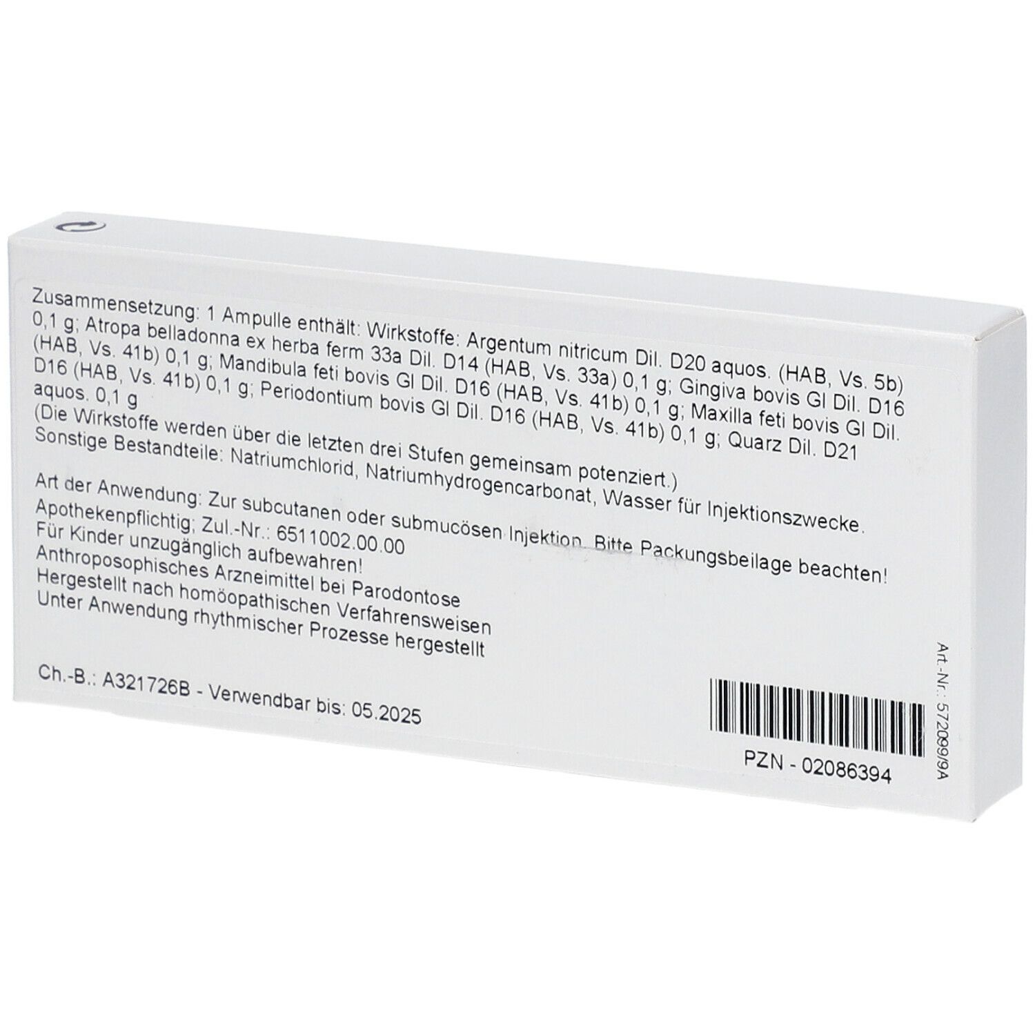 Wala® PERIODONTIUM/ Silicea Comp. Amp.