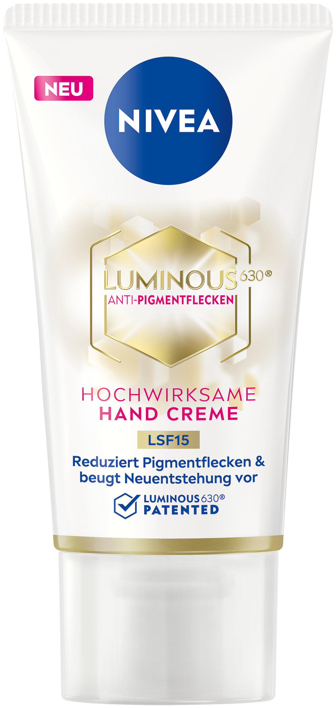 Nivea Luminous630 Handcreme<br>50 ml, Tube, Creme, Anti-Pigmentflecken LSF 15