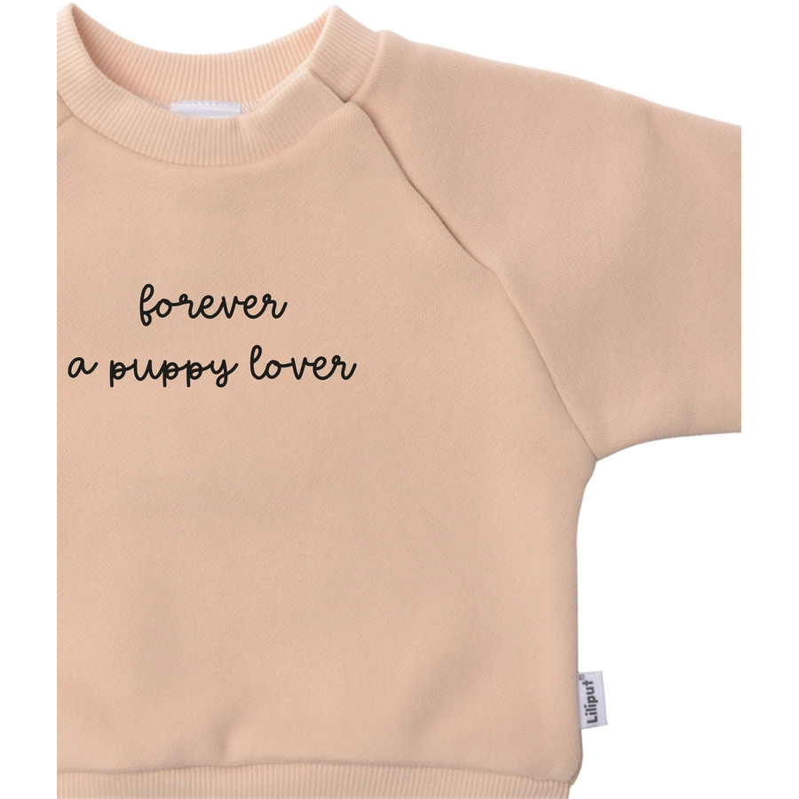 Liliput Sweatshirt Forever a puppy lover beige