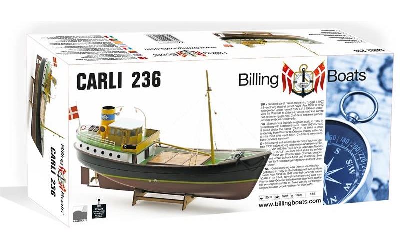Bausatz Carli 1:60, 380 mm<br>Detaillierter Schiffsmodellbausatz