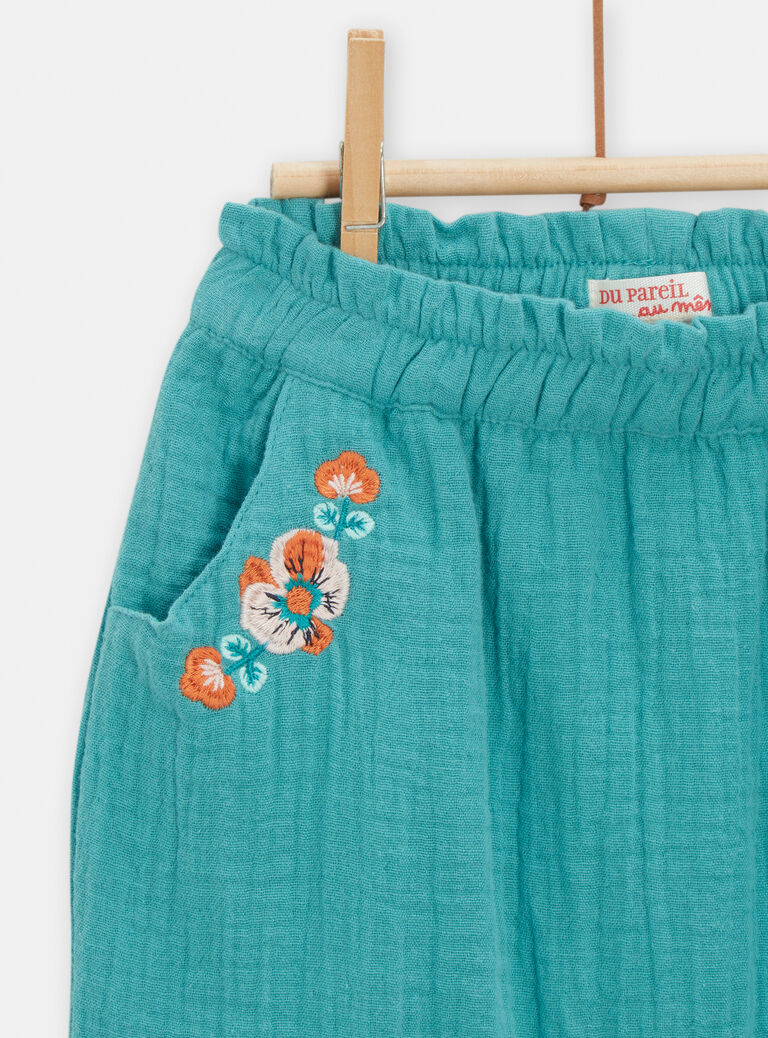 Pantalon émeraude pour bébé fille
