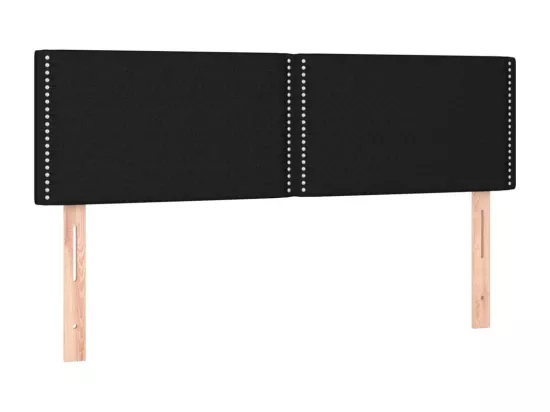 Sommier tapissier avec matelas et LED Noir 140x190 cm Tissu