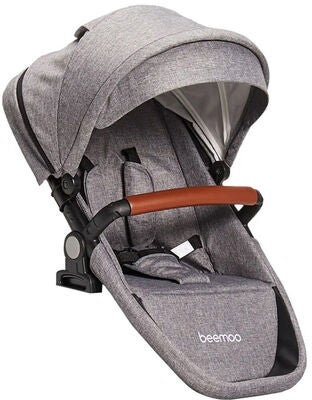 Beemoo Maxi 4 Twin Søskensete, Grey Melange/Black