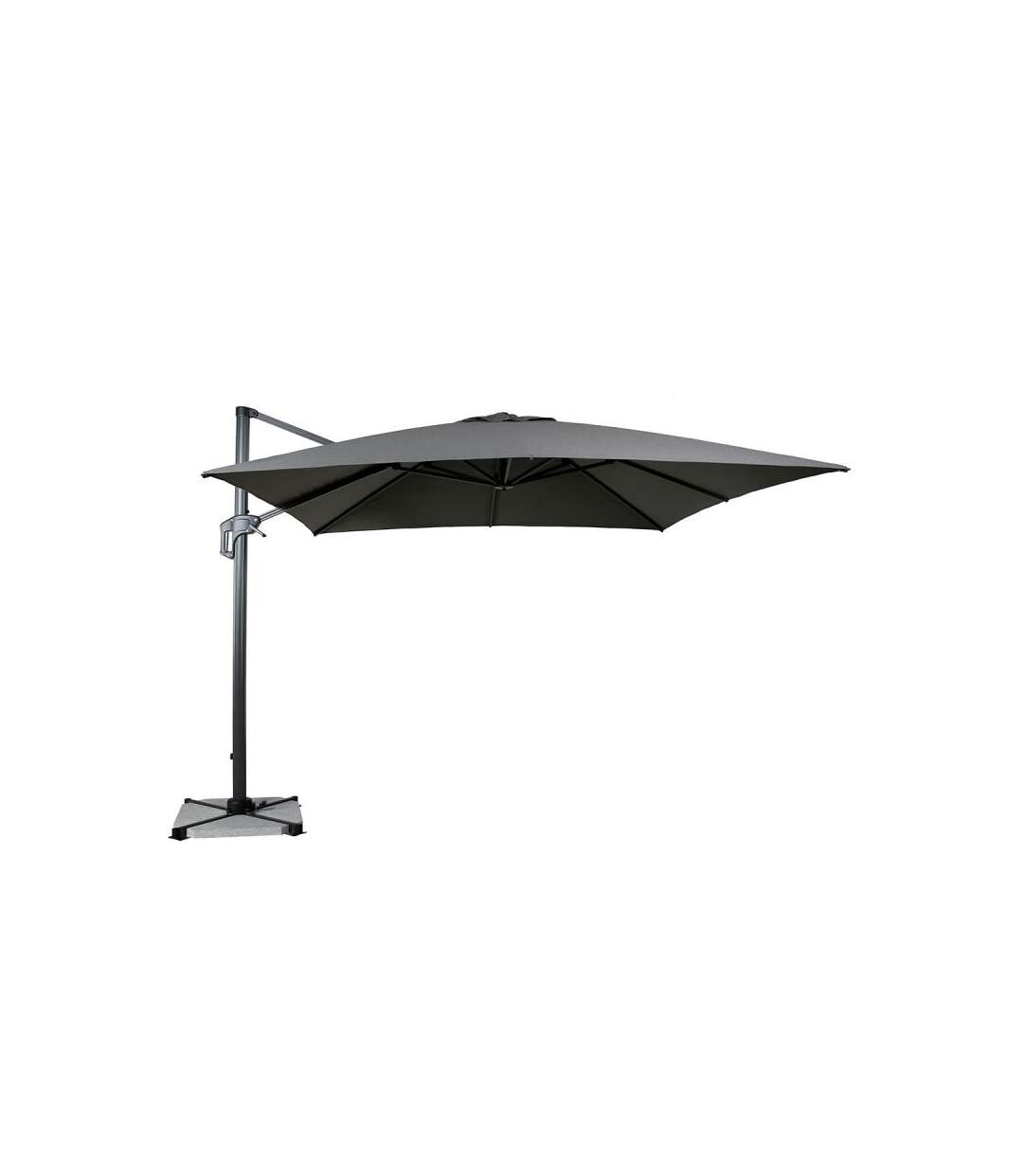 Paris Prix - Parasol Déporté Rotatif grimaud 300cm Gris Foncé
