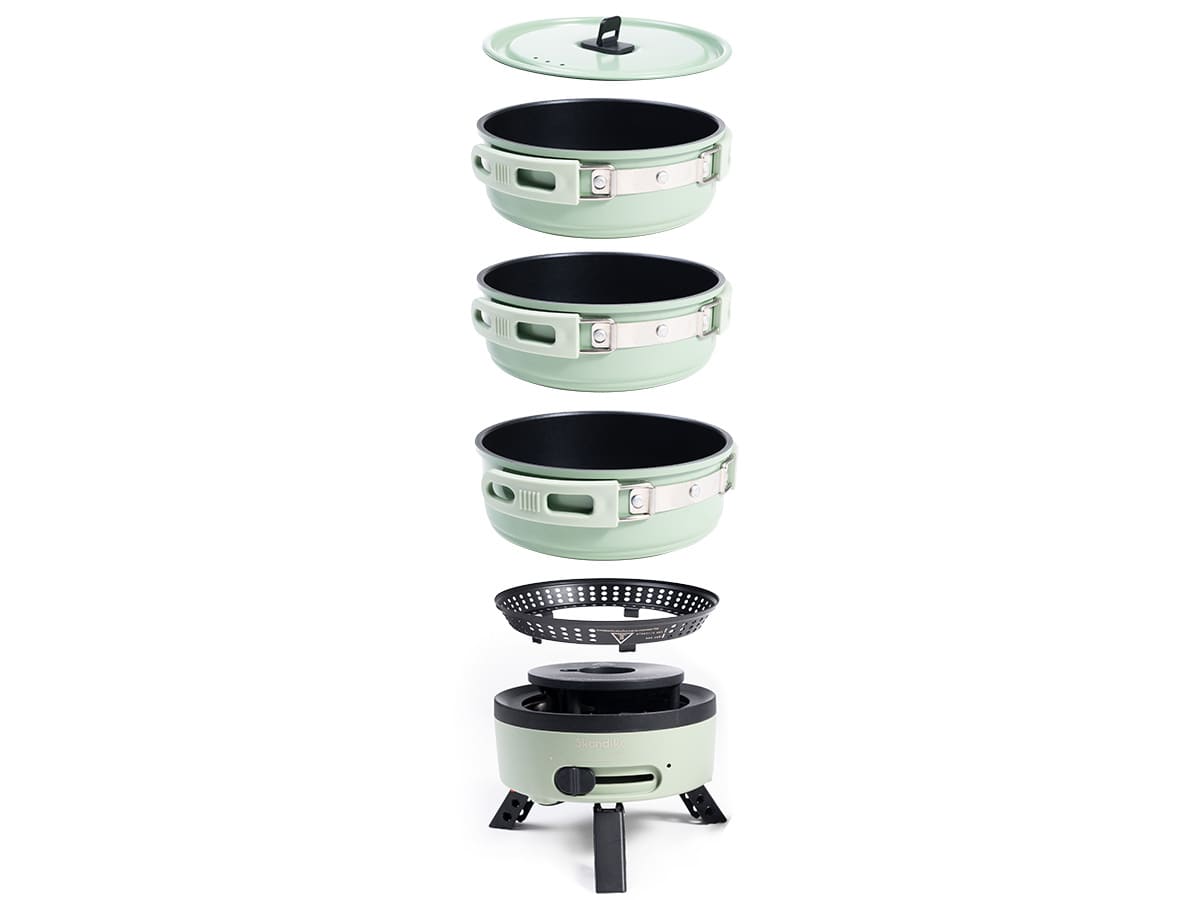 Skandika Rask hybride elektrische gasbarbecue - Green