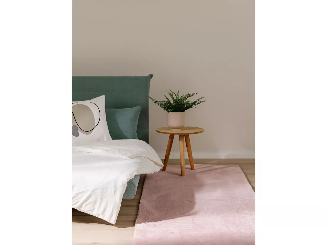 Tapis en fausse fourrure Furry Rose 80x250 cm