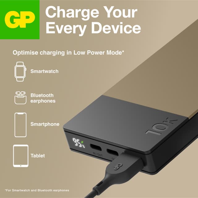 GP M2+ 10.000 mAh powerbank (beige)