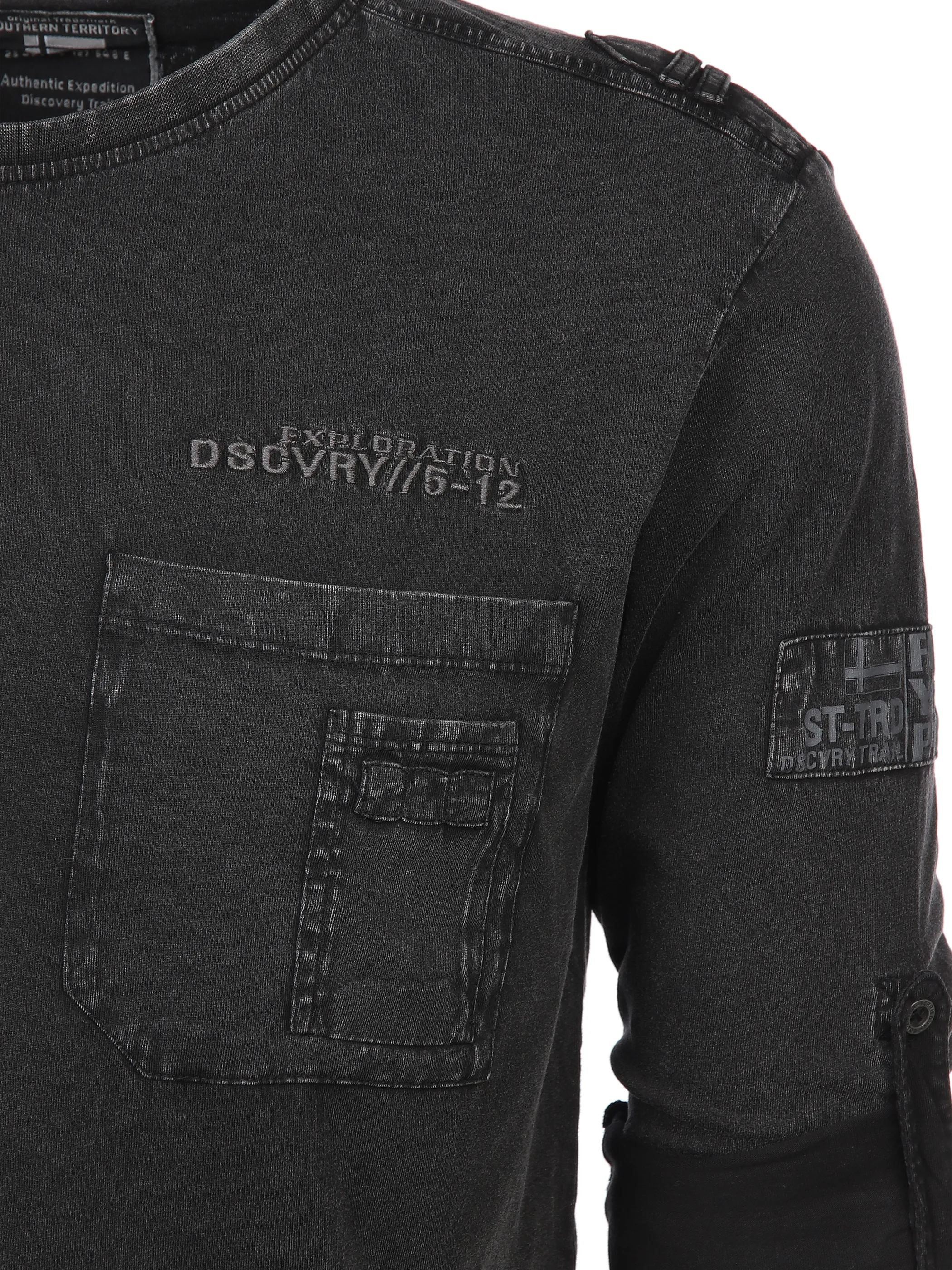 Herren Shirt mit Brusttasche und Stickerei