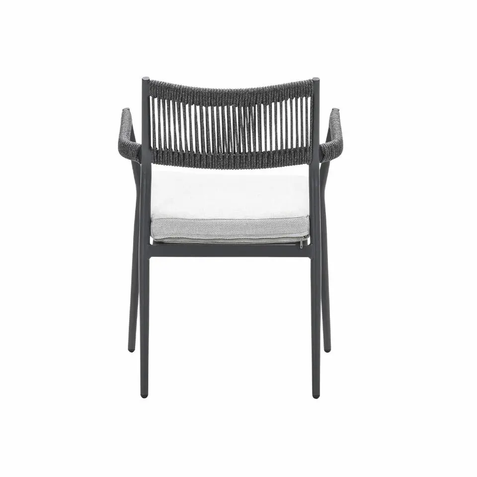 Barcelona dining fauteuil - c. black - dark grey - valley sand