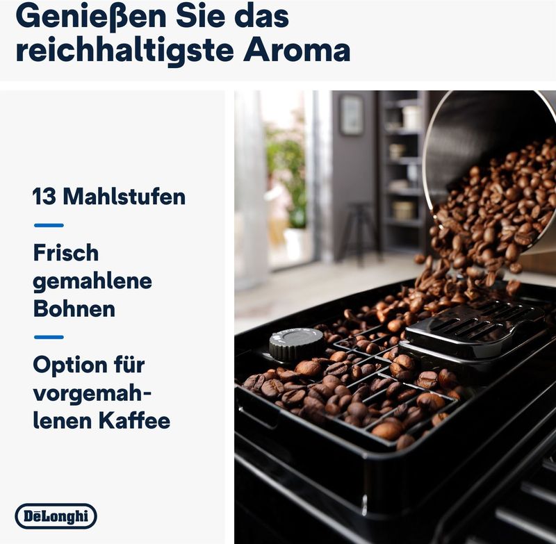 DeLonghi - ECAM220.80.SB - Volautomatische Espressomachine - Zilver - Koffiebonen