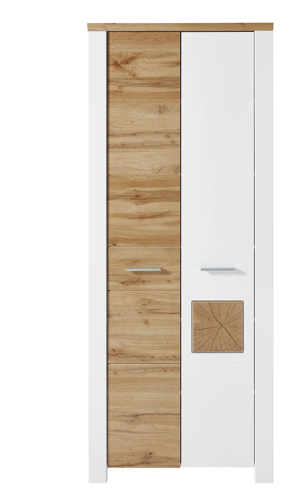 vito Garderobenschrank MATERIO 39 x 80 x 198 cm Holznachbildung braun/weiß