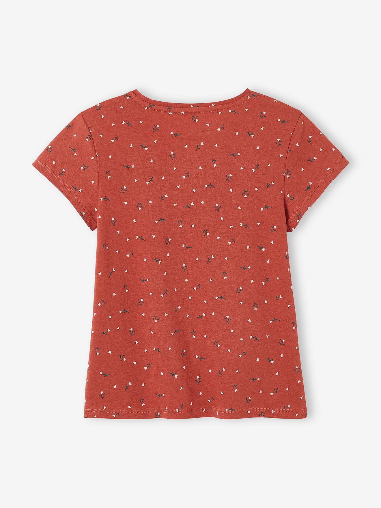 Camiseta infantil com estampa de flores em relevo, na cor off-white.