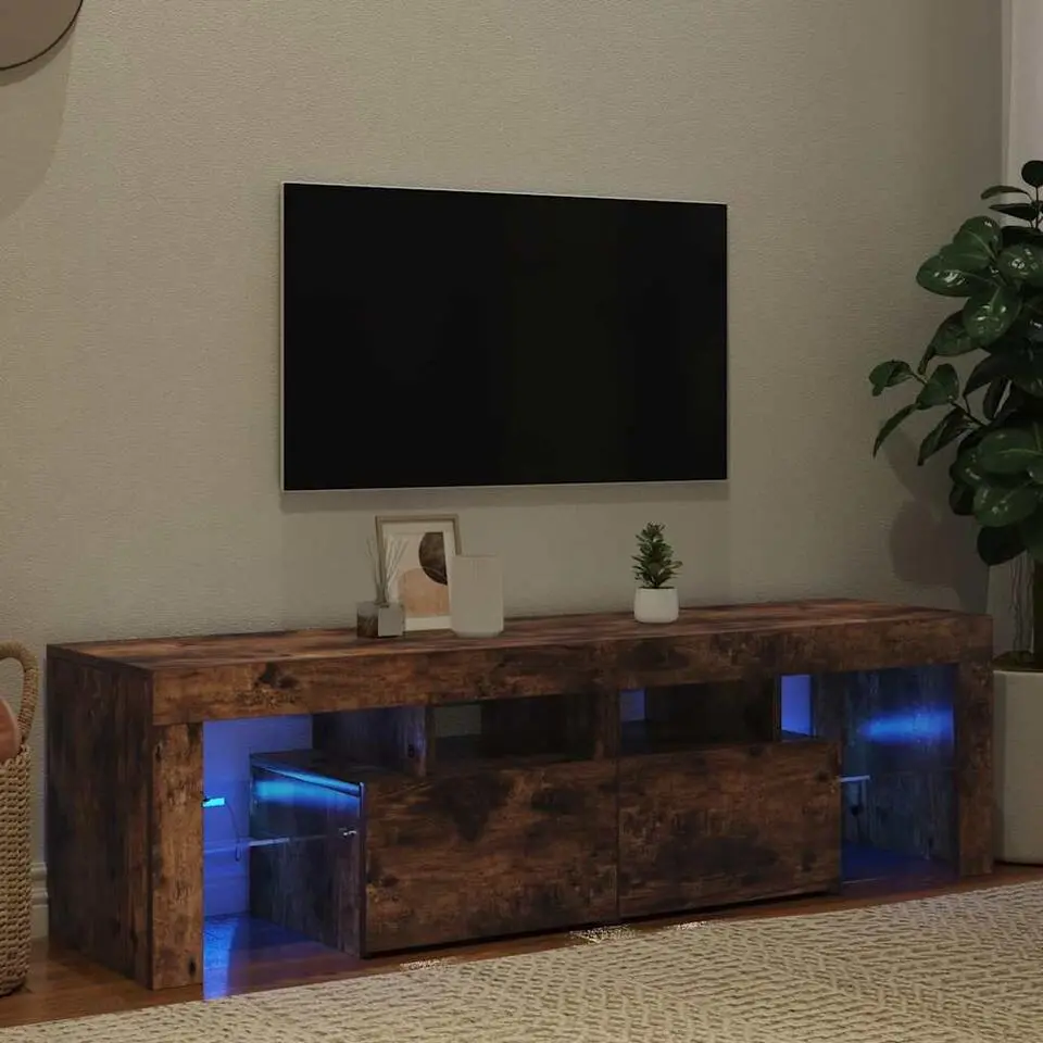 vidaXL - Tv-kast - Bruin - Bewerkt hout