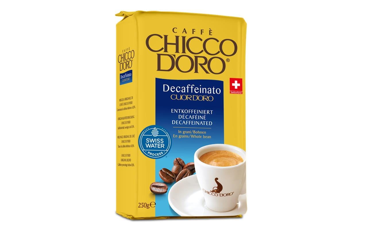 Kaffeebohnen Cuor d'Oro entkoffeiniert 250 gEntkoffeinierte Kaffeebohnen