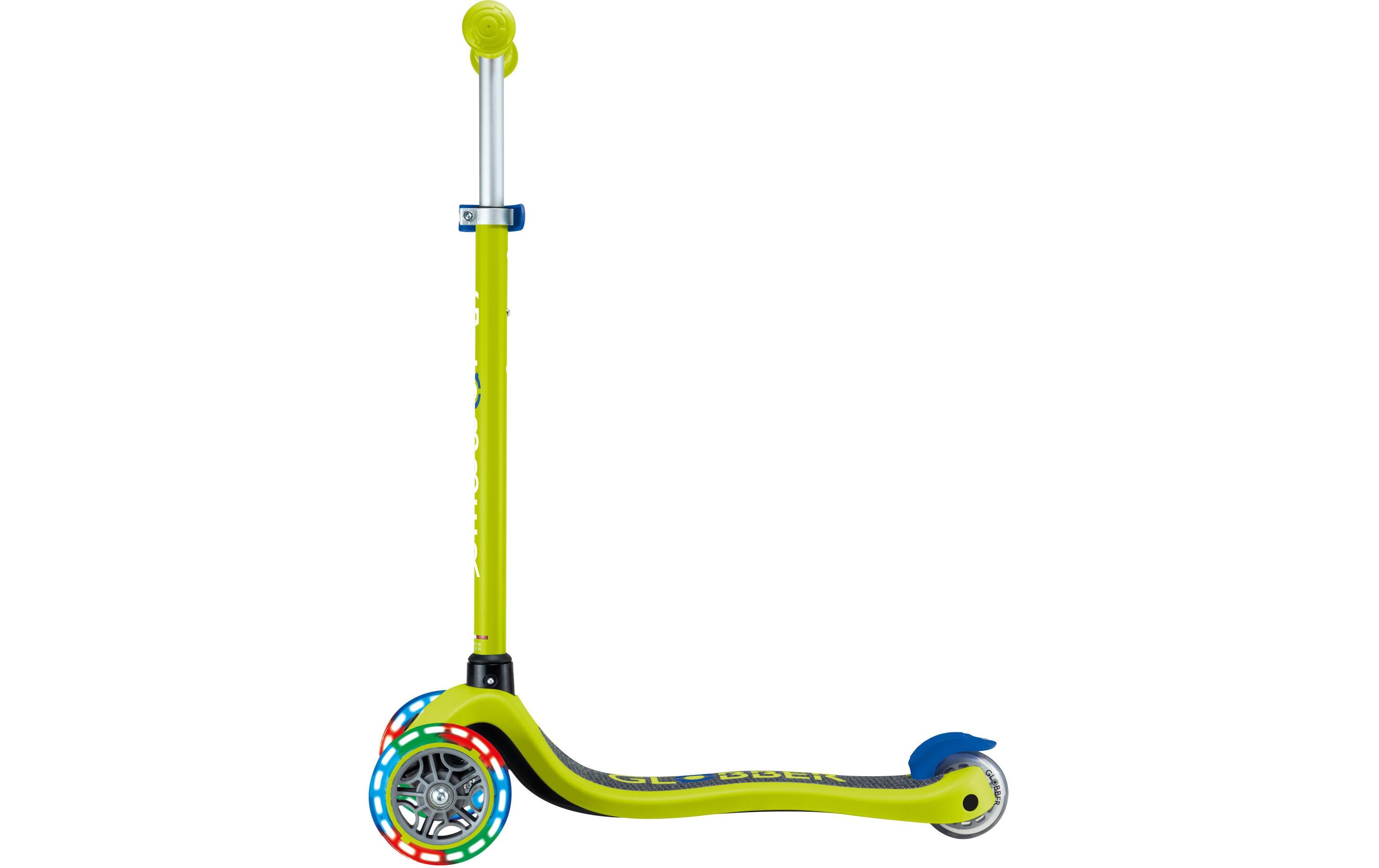Scooter Primo Lights Limettengrün3-Rad-Roller mit Beleuchtung für Kinder