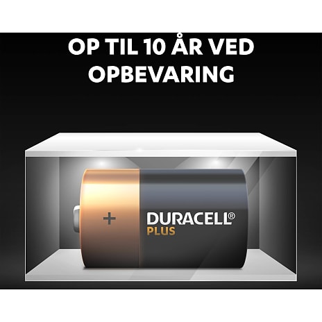Duracell Plus D batterier 2-pak