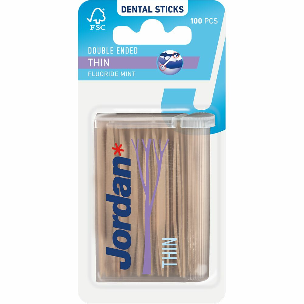 6x Jordan Tandenstokers Double Ended Thin100 stuks