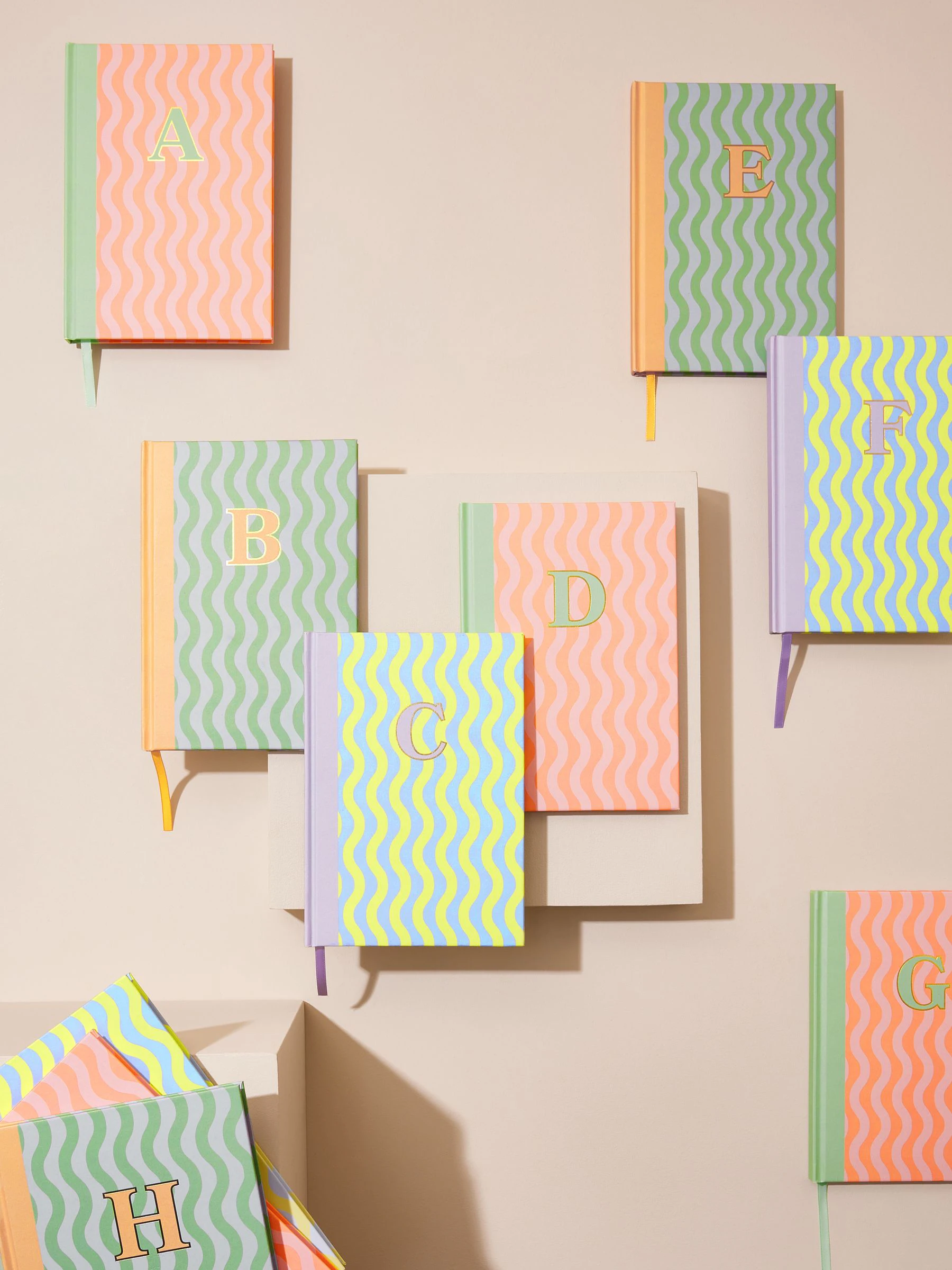 Alphabet A5 Lined Hardback Notebook