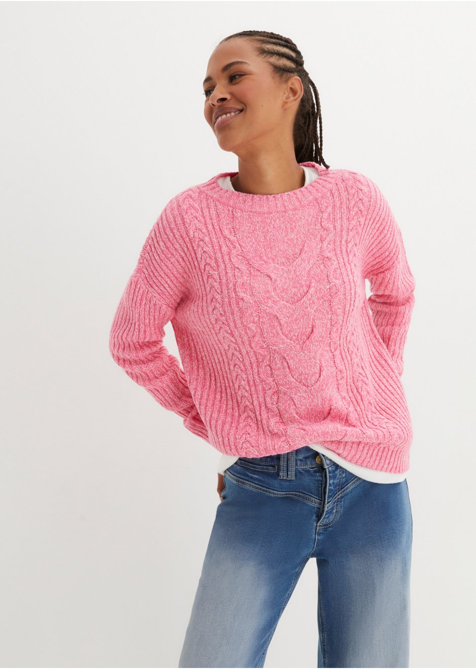 Pull à motif torsadé