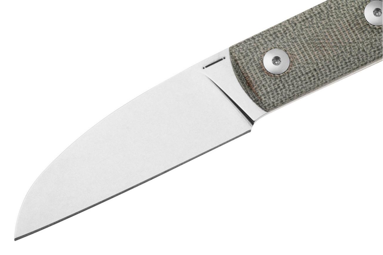 StraightLine Ally AL-GC Green Canvas Micarta, vaststaand mes