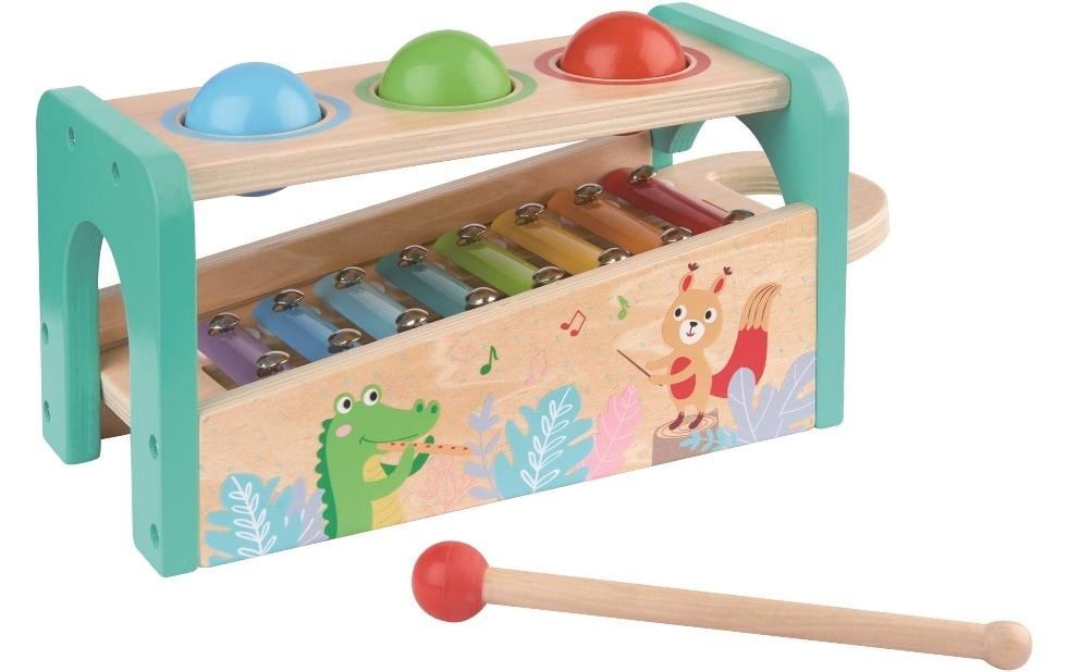 Musikspielzeug Hammerspiel mit XylofonHammerspiel mit ausziehbarem Xylofon