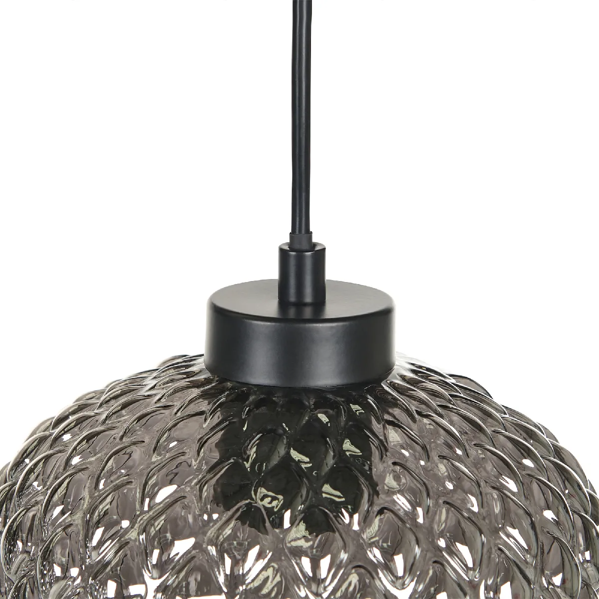 Beliani Lampe suspension SHERRY - Verre Gris