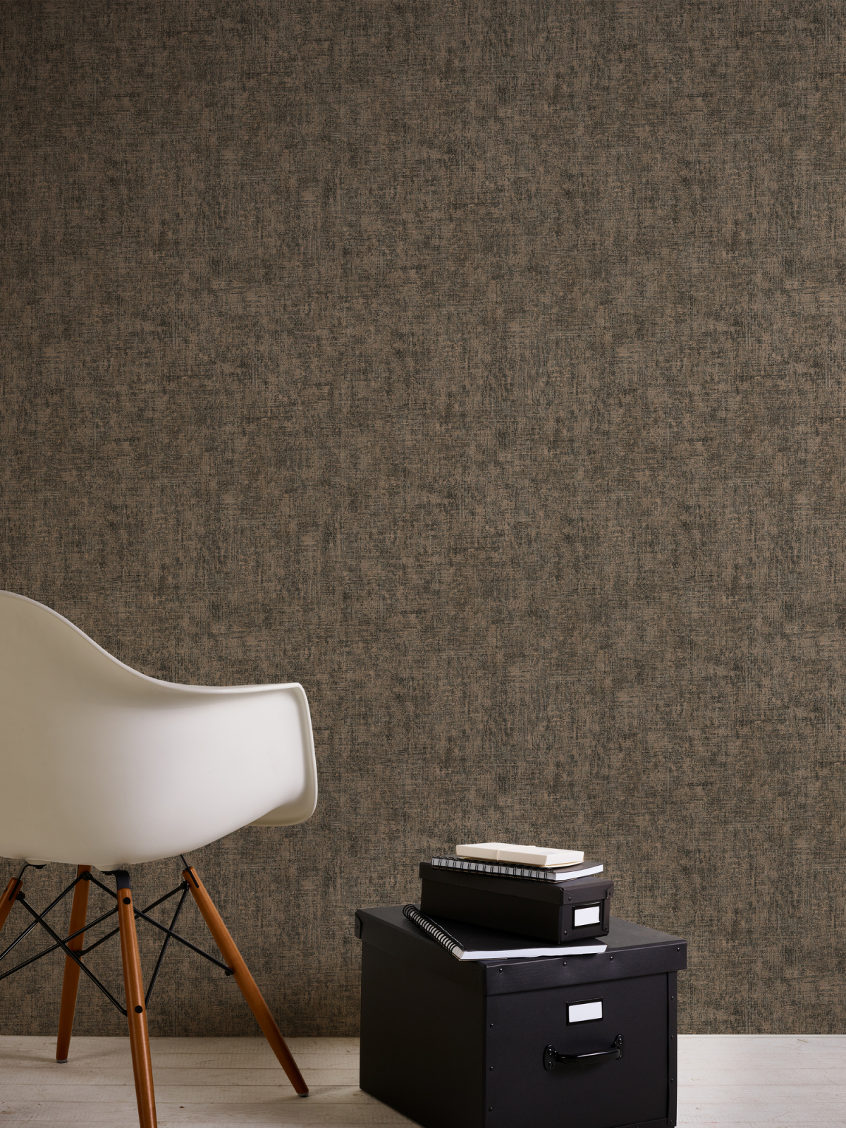 Vliestapete BORNEO - braun Metallic - 10 Meter