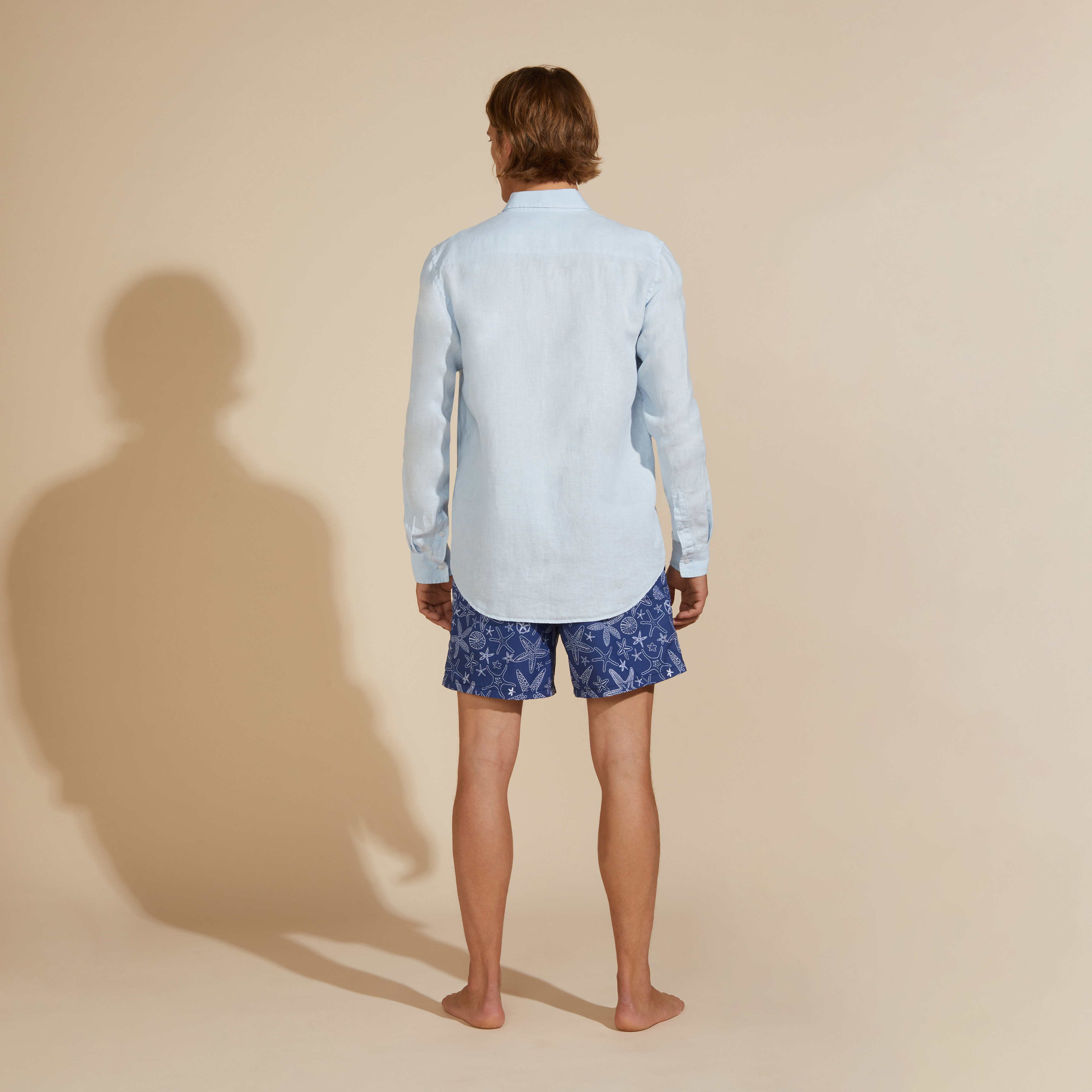 Chemise en lin homme unie