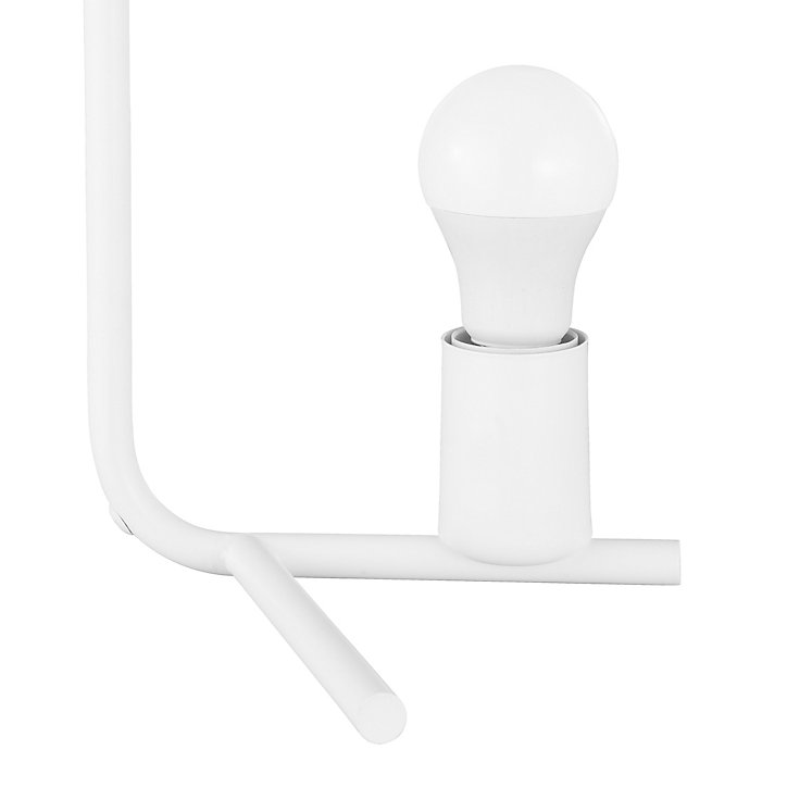 Lampe de table incandescent Darrah GoodHome E27 blanc mat