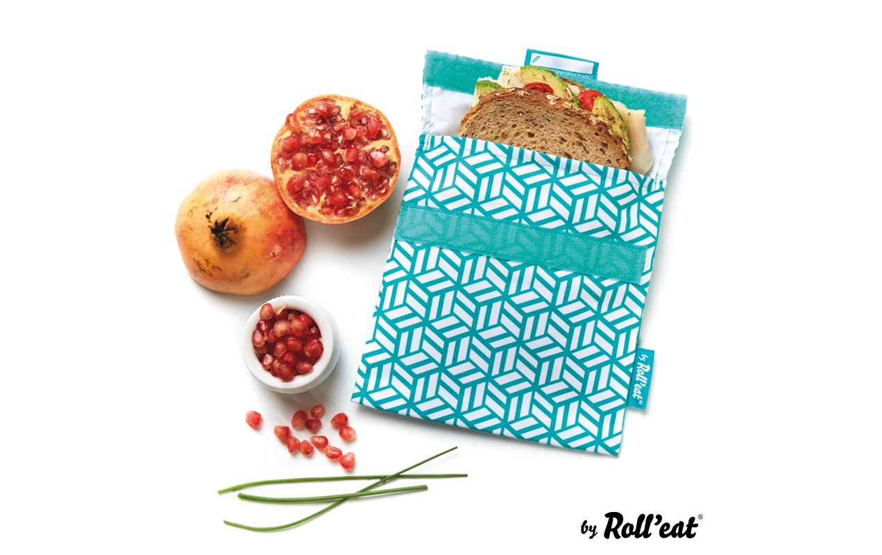 Lunchbeutel SnacknGo-Tiles 18 cm x 18 cm, MintMint Lunchsack