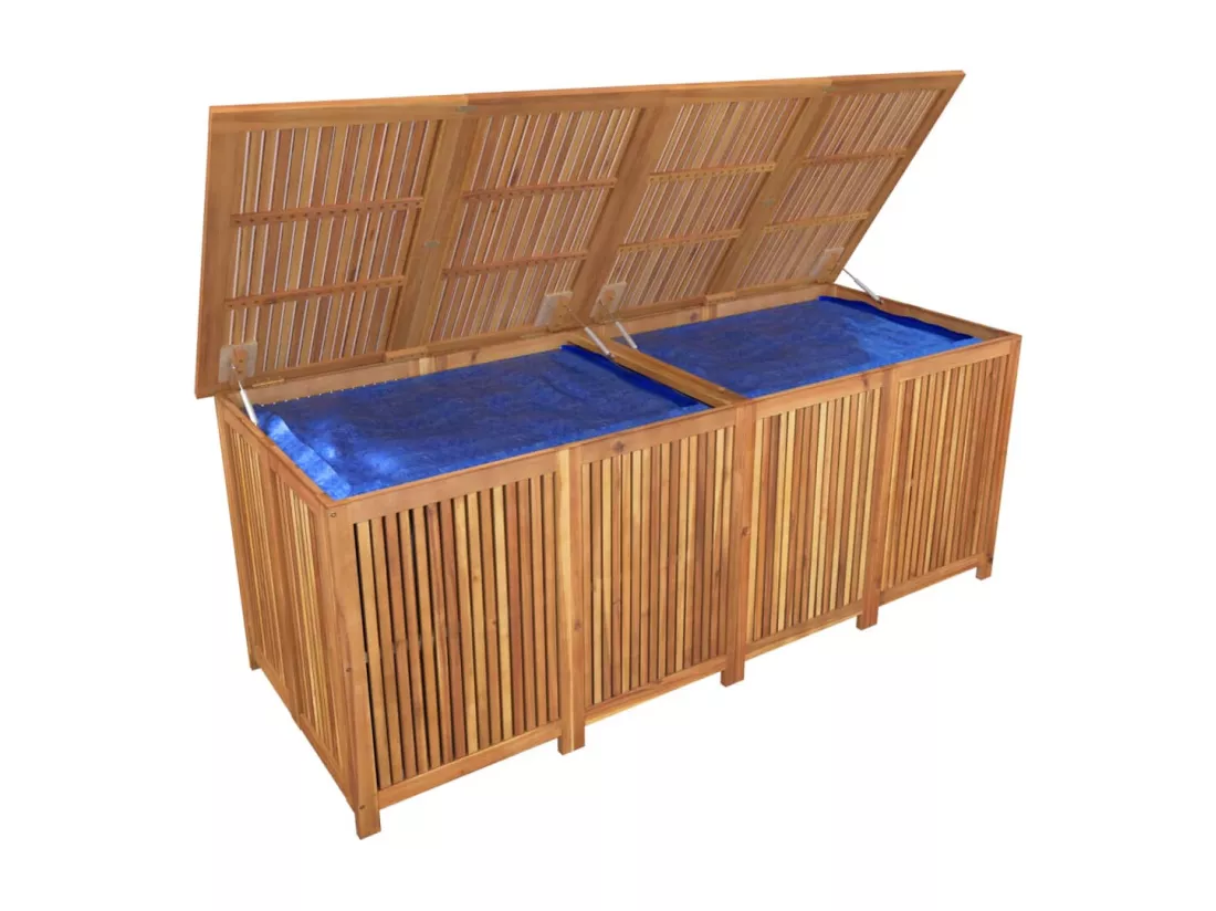Coffre boîte meuble de bois marron 200 x 80 x 75 cm 02_0013020