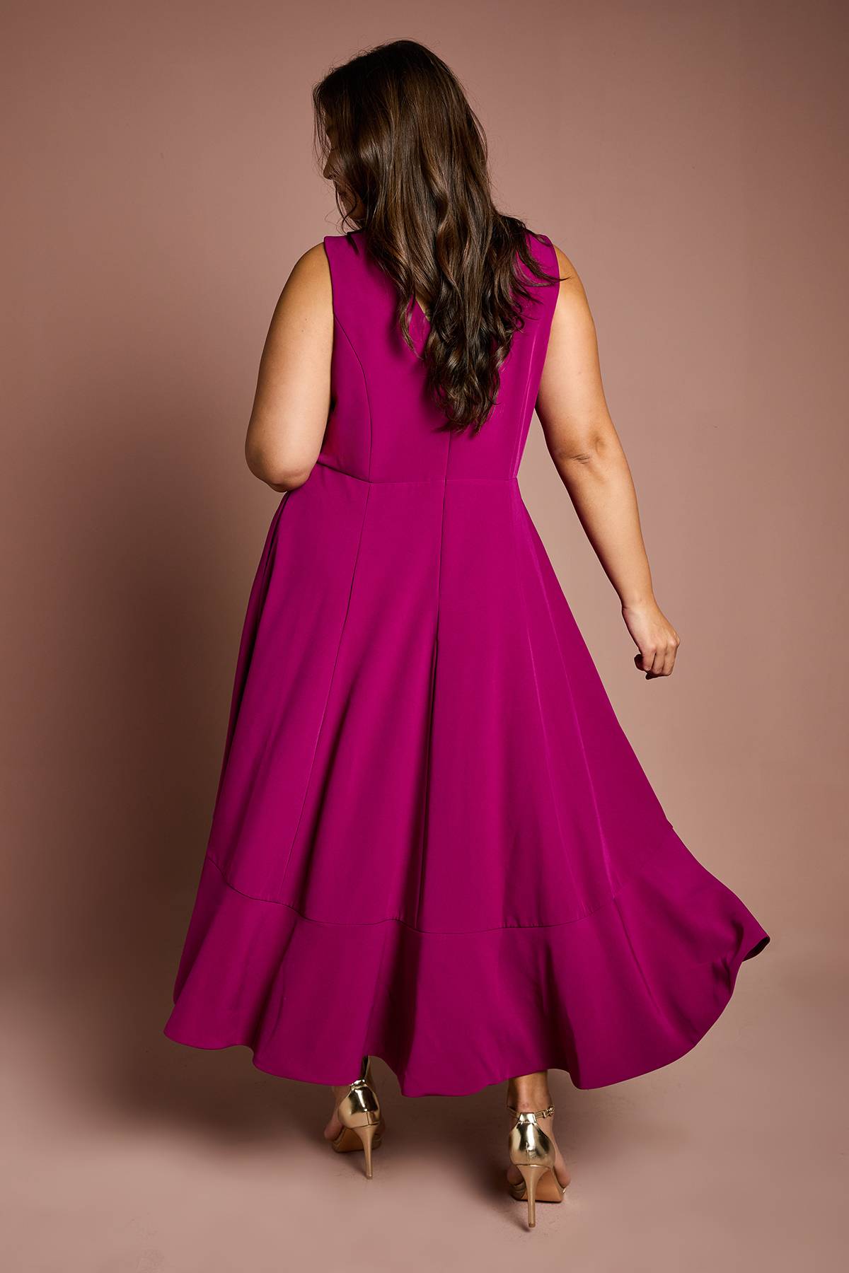 Coast Robe à Volants en Crêpe Grande Taille