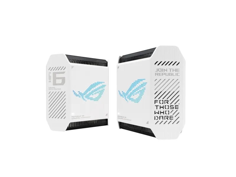 ASUS ROG Rapture GT6 - Wi-Fi-system - (2 routere) - op til 5800 sq.ft - mesh 1GbE, 2.5GbE - Wi-Fi 6 - Tri-Band
