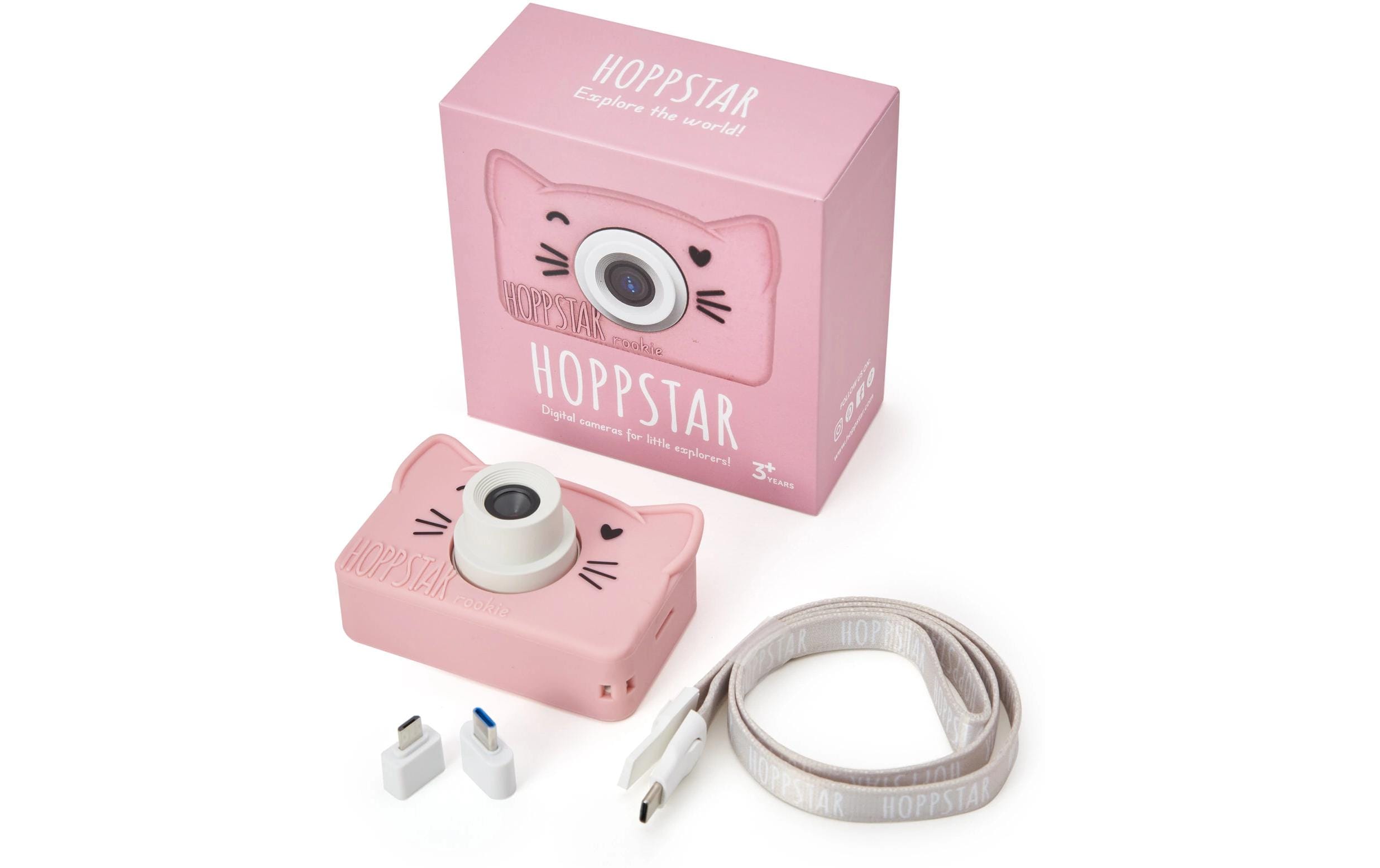 Kinderkamera Digitalkamera Hoppstar Rookie Kids blushKamera mit beliebten Funktionen wie Fotorahmen, Fotofilter und Gesichtserkennung