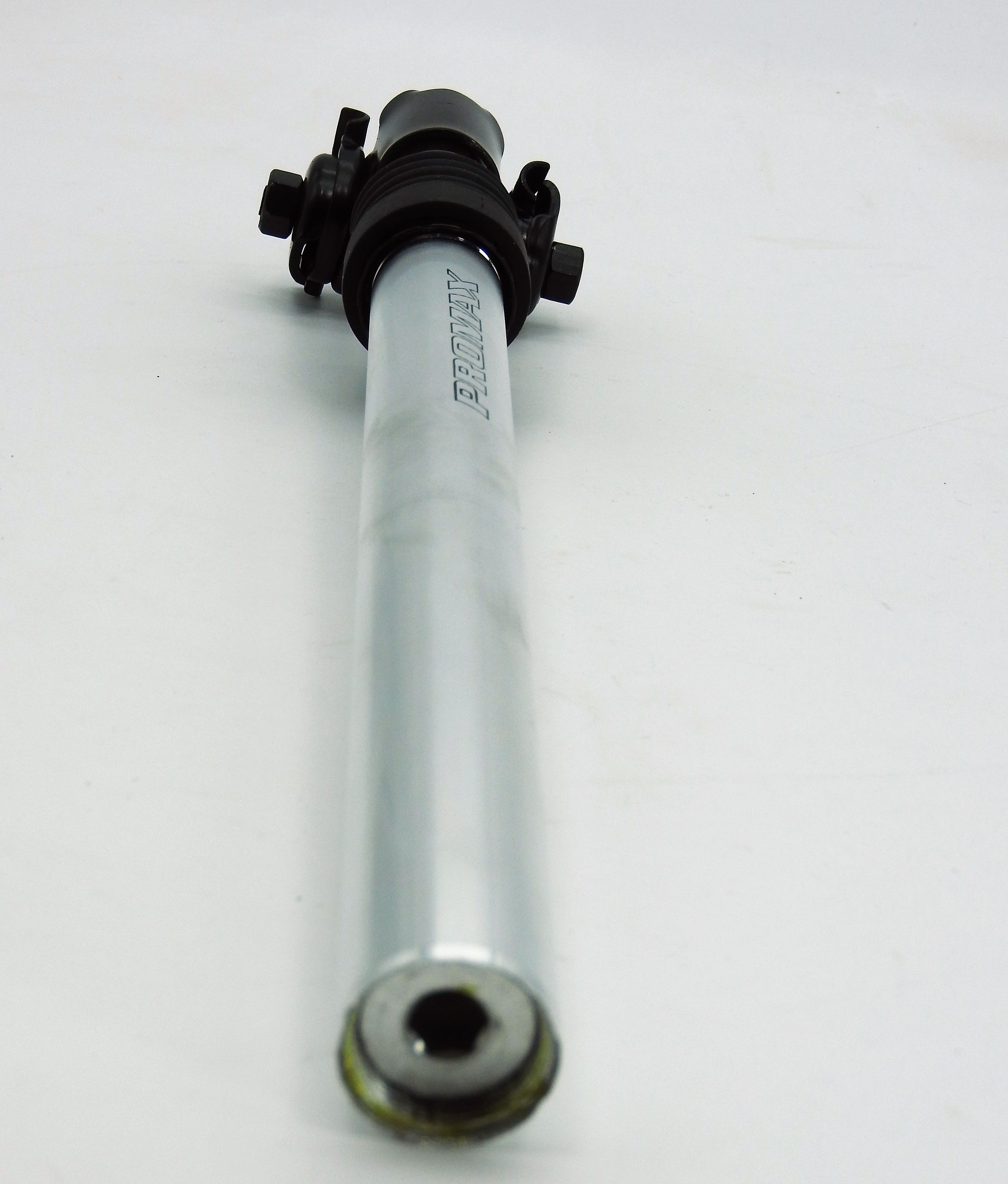 Promax gefederte Sattelstütze 27,6mm mit KLoben silber