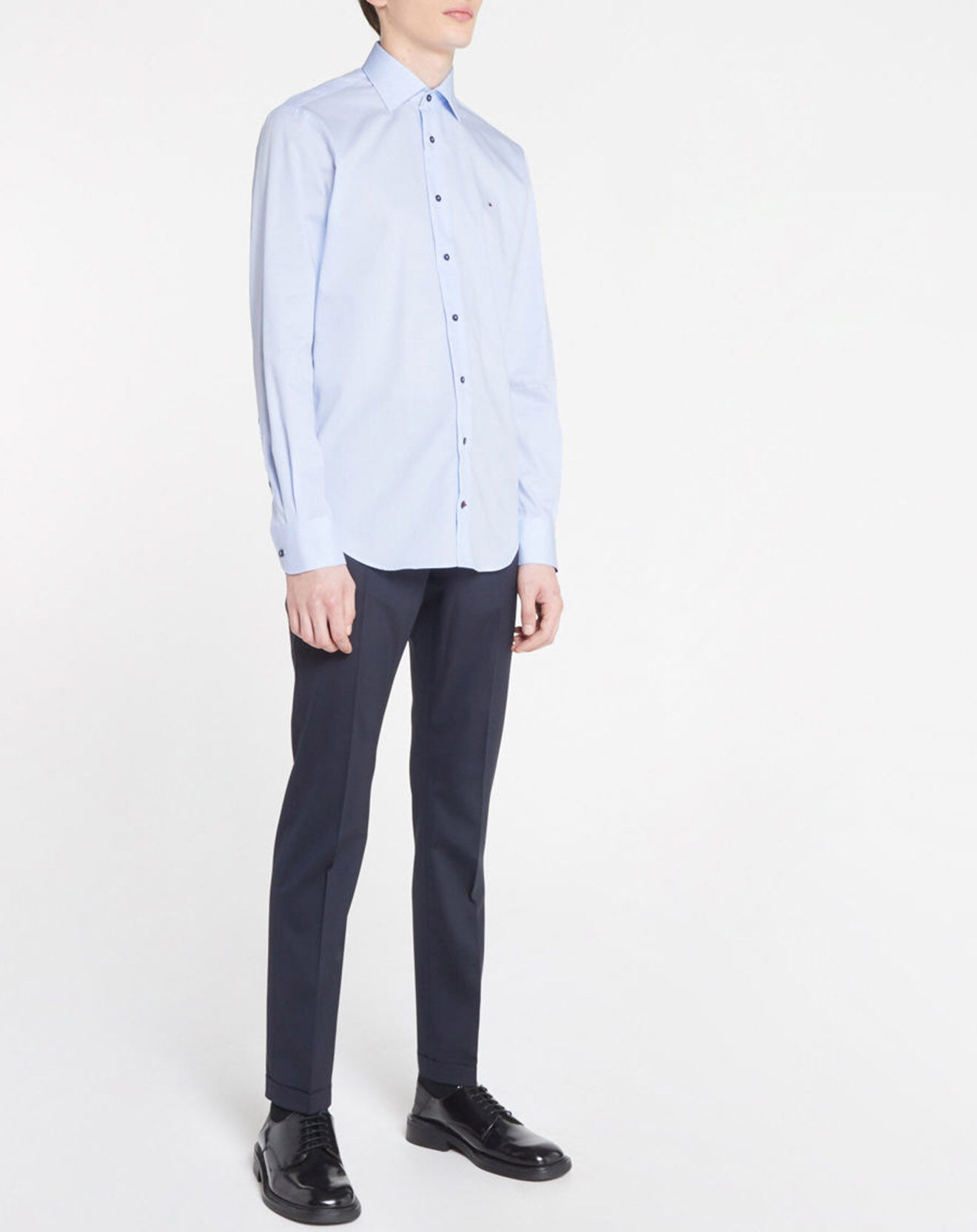 Tommy Hilfiger Chemise regular fit Twill bleu clair